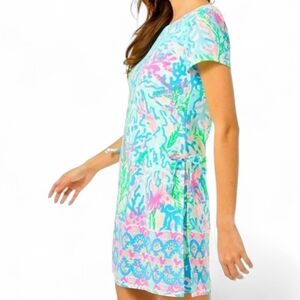 Lilly Pulitzer Blanca Vibrant Coral Reef Dress Rompet Size 8 NWT